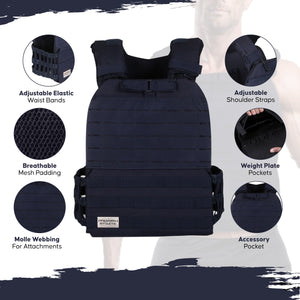 Midnight Navy Plate Carrier Vest (vest only)