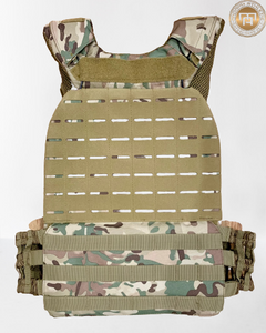 14lbs Desert Gold Camo Plate Carrier Vest (plates included)